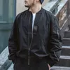 Mensjackor Maden Casual Ma-1 Green Military Flight Bomber Tank Coat Solid Vintage Coats Monocycle Jacket Krage Män kläder Drop de Dhwwc