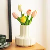 Wazony nowoczesny wazon kwiatowy elegancki plastikowy kwiat do pomieszczeń na zewnątrz, suszone posiadacze do domu