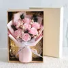 Dekorative Blumen Seife Rosenstrauß Geschenkbox getrockneter Gypsophila Geburtstag Weihnachten Valentinstag