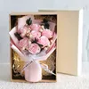 Fiori decorativi sapone rosa bouquet bouquet bouquet bouquet secco Gypsophila Birthday Christmas's San Valentino