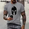 T-shirty męskie 2022 Najnowsza letnia gorąca sprzedaż Spartan Graphic Printed 3D T-shirt unisex swobodne O-Neck Short Slve Oversized T Shirts Ubrania T240425