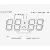 Clocks Digital Wall Clock Date and Time With Temperature Smart 3d Digital Alarm Clock Decoration for Bedroom Decor Decororation Clocks