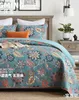 Bettwäsche Sets Sommer -Quilt -Set gesteppt gewaschene Baumwollbettbedeckte Doppelbett -Abdeckung 1PCS und 2 PCS -Kissenbezüge