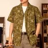 Men's Casual Shirts HW-0020 Big US Size Genuine Quality Vintage Looking Loose Fitting Cotton Hawaii Aloha Shirt 240424