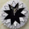 Stage Wear Children Professional Ballet Skirt Black White Clown Performance Dancing Clothes Pancake Tutu Ballerina Halloween Costumes