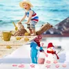 8ps Beach Toys Childrens Beach Toys Silicone Bucket Genitore-figlio di sabbia Sand Scove e giocattoli che giocano d'acqua 240419