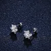 Diamant Ear Mosan Studs S925 Sier Star Queen Mosan Sier Ear Stad Acoring Bijoux