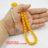 Tasbih Orange Resin Muslim Gift Rosary Bead Islamic Prayer Beads Arabic Jewelry Misbaha