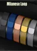Titta på band Milanese Loop Strap for Watch Band 40mm 44mm 45mm 42mm 49mm 38mm Ultra Thin Armband IWatch Series 3 5 4 6 SE 7 8 Ultra 2 9 240424