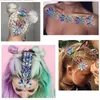 Transfert de tatouage Festival DIY Stickers pour visage Haar Decoration Gems Stickers Head Decoration Autocollants Crystal Tijdelijke Tatouage 240426