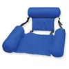Zomer opblaasbare stoel opvouwbare drijvende rij PVC zwembad water hangmat luchtmatrassen bed strand water sport lounger stoel 240425