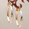 Boucles d'oreilles classiques de goujon pour femmes couleurs dorées cerceau en métal boucles d'oreilles incrustées de fiançailles bijoux de mariage