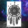 TATTOO TRASFERIMENTO MANDALA NERA DREAM Catcher Tatuaggi temporanei per donne Girls CORCHI FARCHIO TATOO FEATURE FINORE REAListica Tatuaggio FALSO PICCOLO AVOLO 240427