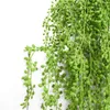 Dekorativa blommor 70 cm Artificial Green Plant Hanging Ivy Leaves Radish Seaweed Gruva Fake Vine Home Garden Wall Party Decorations