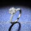 Diamond D-Color Mosang Ring Dames Pure Sier One Multiple Ice and Snow Queen Rings Wedding Live Broadcast