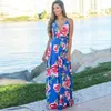 Spring And Summer Womens Fashion Sexy Strap Printed Beach Dress