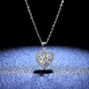 Sier S925 Sterling Pendant 1 Mozamin Necklace Female Fashion Heart Kwai Yin Sier Pendant Live Broadcast