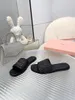 Famous Sandals Slippers GILDA GLASS Flats Slidres Shower Room Slides Italy Women Popular Black White Brown Weaving & Leather Designer Summer Beach Slipper Box EU 35-43