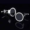FLEXFIL jewelry fashion shirt cufflinks for mens gift Brand cuff links buttons Black High Quality gemelos 240412