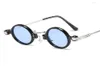 Lunettes de soleil 2022 Metal Punk Round Retro for Men Women Women Ultra Small Frame Hip Hop Style Ins Fashion Eyeglass3181173