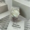 Original Fashion Wrist Watch Viviane Westwood Dowager Green Watch Womens Saturn Small Gold Watch Fashion Small Blue Watch Rose Pink Steel Band Watch