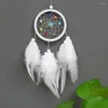 Dekorative Figurenstil Dream Catcher kreative Mini -Auto -Anhänger Handwerk Geschenkgeburtstag Dekoration Handwerksraum Dekor ästhetische Makrame