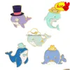 PENDANTS Ocean Whale Pins per spille personalizzate BASSO CAMPO CAMPIGLIO BASSO DI PIN BASSO DI MAGNIO DI GIETTO ANIMI PER BASSI AMICI DELLA CONSEGNA DELLA CONSEGNA DELLA CASA DELLA CASA DOHNOW DHNOW