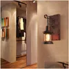 Reflektory lampa ścienna Pojedyncza głowa przemysłowy rustykalny vintage retro drewniany drewniany metalowy obraz Lights Prezentacja
