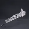 Clips de cheveux assez cubiques Zirconia Royal Tiara pour mariage cristal princesse diadèmes diadèmes fille de bal bijoux de tête de fête ch10395