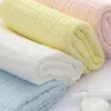 Produit 5pcs 30x30cm serviette de serviette de serviette serviettes de bain pour le visage Mousse de mousse de mousseline de coton coton essuyage à la main pour baignade Nourrissant les enfants mouchoirs