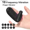 Autres éléments de beauté de la santé Vibrateur de doigt en silicone pour le stimulateur clitoral femelle Produits de masturbation de masseur G Q240426