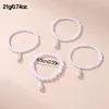 Cavigliere imitazione perle perle per le donne Summer Beach Eleganti Bracciale Acqua per perle a sospensione Catene a sospensione Gioielli