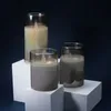 USB Rechargeable LED Flameless Pillar Candle set Flickering Moving Wick Paraffin Real Wax Remote controlled w/Timer-Grey Glass 240416