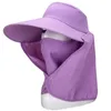 Chapeaux à bord large en coton polyester amovible masque UV UV Protective à bords fraîches Soleil Premium Soleil