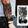 Transfert de tatouage Lion Black Tattoos temporaires pour hommes Sticker Rose Crown Tiger Wolf Forest Tatu ARM TAILLE FEMMES CORPS ART PLIGT