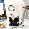 Mugs Creative Electroplated Ceramic Mug Office Large Handle Coffee Home Breakfast Cup Juice Milk Cups Couple Water