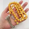 Tasbih Moslim Amber Rosary Rosary Rosary Materiaal Islam Gebed kralen Handgemaakte mode -sieraden Misbaha Sibaha Tasbeeh 240415