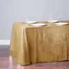 Panno da tavolo 1 pezzo di tovaglie di paillettes scintillanti con copertina di giunzione rettangolare e tovaglia in oro rosa per la festa di compleanno del matrimonio decorazione per la casa 240426