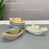 Sand Play Water Fun divertimento per baby shower giocattolo impilamento giocattolo colorato di colore Early Education Intelligent Gift Boat a forma di tazza pieghevole torre giocattolo bambino Q240426