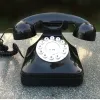Accessories Vintage Landline Phone Retro Landline Corded Telephone Push Button Dialing Desk Telephone for Home Office Decoration Black