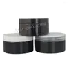 Storage Bottles 20 X 200g Empty Black PET Jars Aluminum Lids 200ml Plastic Cosmetic Contaier Solid Perfume Can Facial Cream Jar