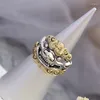 Clusterringe Authentische 925 Sterling Silber Ring Lion's Head Retro -Stil Charm Nostalgia Open Man Fashio Tide Flow Party Schmuck Schmuck