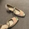 Chaussures décontractées Mary Jane Femmes Couleur massive Saufle orteil carré