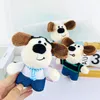 Cartoon schattig paar honden reparatie pop hanger modieuze en coole puppy pluche speelgoed boekzak hanger sleutelhanger vrouw