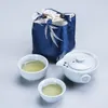 Teaware Set Empty Tea Cup Set Storage Bag Portable Teapot Travel Tyg Vintage Handbag Teacup Organizer Pouch Outdoor Camping