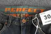 Jeans masculin jeans vintage avec taie imprimé pour hommes lingerie pantalon denim troublante