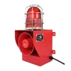 Tillbehör 45W 130DECIBEL Vattentät larmsiren med LED Strobe Light for Factories, Warehouse, Docks, Port YS05G