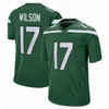 2024 Garrett Wilson 8 Aaron Rodgers Football Jersey Ahmad Sauce Gardner Quinnen Williams Breece Hall Haason Reddick Gastineau Darrelle Revis Jermaine Johnson II