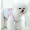 Summer Clothes Puppy Bow Polka Dot Suspenders Fashion Small Dog Pet Breathable Cool Teddy Vest 240423