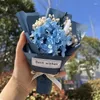 Fleurs décoratives mini voiture simulation artificielle bouquet rose fleur séchée fleur décoration décoration ornements de mariage